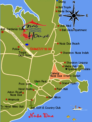 Map of Nusa Dua