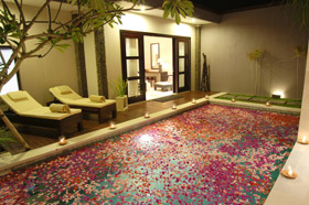 Pool and Sun loungers - Aria Villas